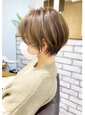 30代/40代/50代・絶壁解消・小顔前下がりショートボブ【中村】
