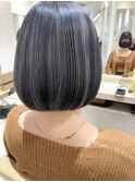グレーハイライトボブ