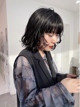 ギグスダブル 栄店(gigs double) 艶髪ブラック/レイヤーボブ