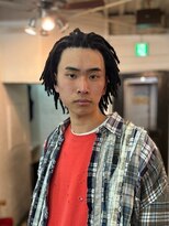 ビーバイエイトジェンツ(Bee by EIGHT GENTS)&nbsp;MEN'S HAIRマッシュウルフアッシュブラックカルマパーマ