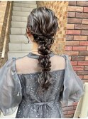 パーティーヘア♪ゆるふわ編み下ろしスタイル