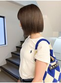 大平/切りっぱなしボブ前下がりグレージュ顔まわり透明感吉祥寺