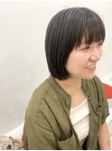 前髪酸性ストレート×ボブヘア