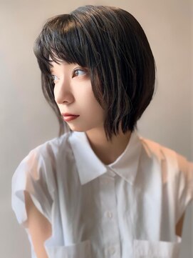 フリップビーアヴェダ(FLIP B AVEDA) 本八幡×ショートボブ×前髪カット×黒髪ボブ