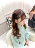 三つ編みハーフツイン