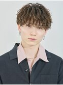 波巻きパーマメンズシャドウパーマツーブロックメンズヘア
