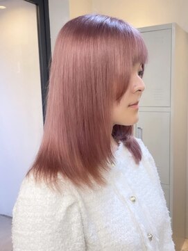 フラム 渋谷(flamme) 〇ブリーチ1回でつくるピンク