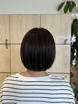 アドラーブル 万代店 (adorable)&nbsp;20代30代透明感暗髪アッシュブルーグレージュ丸みボブ