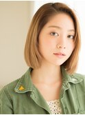 TRE南流山　ハイトーンカラー×美髪内巻きこなれミディi