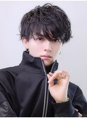 束感V字マッシュ ナチュラルパーマ