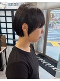 ふわっとタイトショート☆ブルーブラック【村山武史】