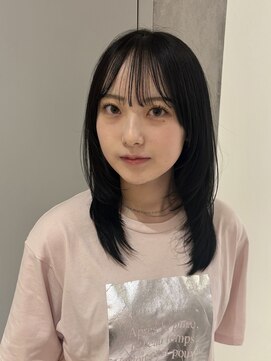 ヨーク(YOKE) 【YOKE】ミディアムレイヤーハッシュカット顔周りレイヤー