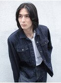 ◯メンズ ミディアム ニュアンスパーマ メンズボブ ボブウルフ