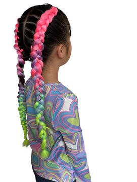 ガルボヘアー 桟橋店(garbo hair) ボクサーブレイズ 特殊セットコーンロウイベントヘア よさこい