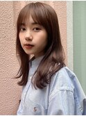 ミディアム/伸ばしかけヘア/ワンカール/前髪カット