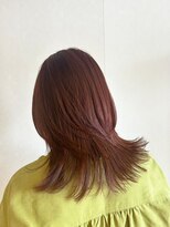 リム(Limb)&nbsp;【韓国ヘア】ミディアムレイヤー　レッドオレンジ