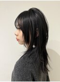 暗髪ロング×ハッシュカット/小倉 