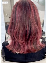 エミュ 表参道 青山(emu)&nbsp;ハイライトバレイヤージュピンクくびれミディアム表参道