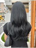 韓国風ロングウェーブ/ダークグレージュ/地毛風カラー/大人ヘア