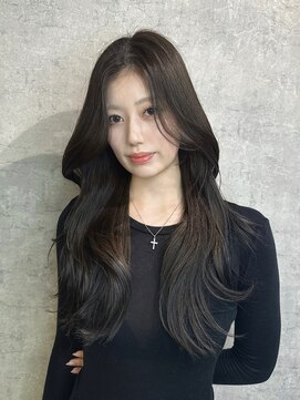 リンクエン(Link enn) 【韓国くびれレイヤー】黒髪/グレージュ/髪質改善/トレンド