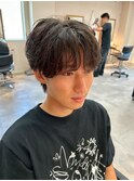 千葉駅MEN’S/波巻きツイストスパイラル/刈り上げセンターパート