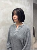 グレージュ／レイヤーボブ