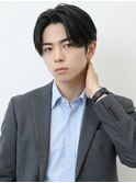 ツイスパ束感ショートツーブロック毛流れセンターパート