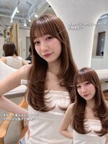 アプリ 大宮西口(appri) 韓国風ロングレイヤー×艶感ミルクティーブラウン/大宮