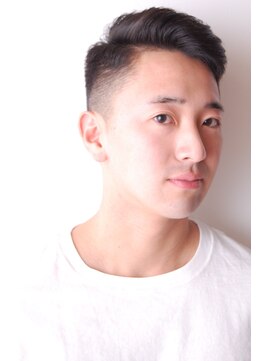 メリケンバーバーショップ コウベ(MERICAN BARBERSHOP KOBE) ビジネスサイドパートショートツーブロックテクノ#m423