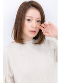 かきあげ前髪xピンクラベンダー小顔ロブY戸田公園30代40代50代