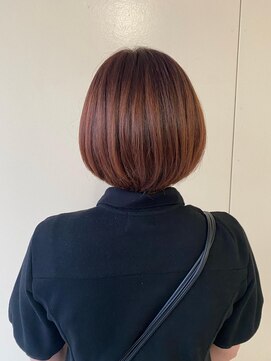 カシェ リタ ヘアー(CACHE'&RITA HAIR) 伸ばしかけボブ◯オレンジブラウン
