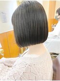 【ALBAさわ】ダークカーキグレージュボブ