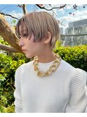 顔周りローライト×ショートカット