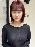 外ハネボブ×赤髪×切りっぱなしボブ×10代20代30代