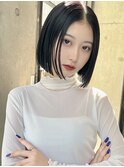 魅力倍増カール シアーカラー ショート 姫カット ダークアッシュ