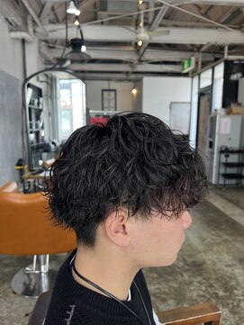 アノ(Ano.) 波巻きスパイラルパーマ マッシュウルフ ウルフパーマ メンズ