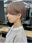 切りっぱなしボブ/ブルーブラック/ミニボブ/似合わせカット