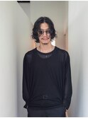 メンズボブ×パーマ