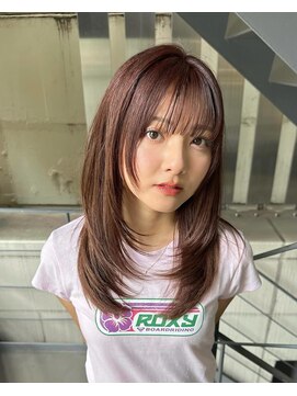 ジョエミバイアンアミ(joemi by Un ami) ★カールセミディシアーカラー姫カット小顔カット韓国レイヤー