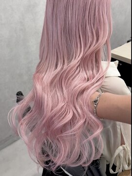 ロウル 渋谷(LOWRL) ピンク/ブリーチ/エクステ