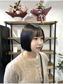 プツッとボブ×透明感カラー