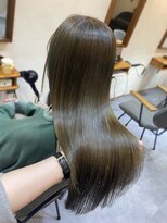 トワ(toi)&nbsp;オリーブグレージュ/質感再整カラー/ブリーチなしカラー/横浜