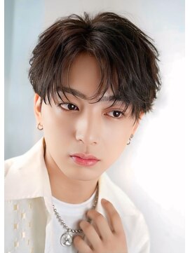 オーシャントーキョーウエスト 心斎橋 (OCEAN TOKYO WEST) シースルーセンターパートツーブロックラウンドマッシュウルフ