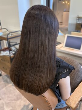 カノエ 福岡香椎店(canoe) マロンベージュカラー 透明感カラー 髪質改善 20代 艶髪 30代