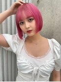 くびれヘアアプリコットオレンジハイライトカラーブルーカラー