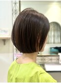 オイルのみ仕上げ♪柔らか丸みボブ