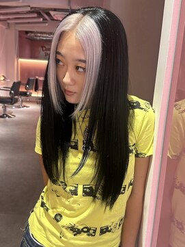 ダズリングディア(Dazzling Deer) グレー/グレージュ/デザインカラー/ロング/レイヤーカット