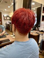 美容室ヒラトヤ 仙北店&nbsp;全頭ブリーチレッドカラー