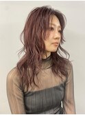 大人ピンクカラー/ゆるふわレイヤーカット吉祥寺