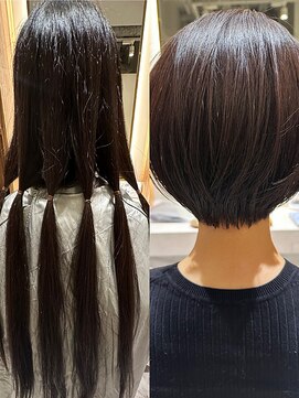 アリエッタ ギンザツー(ARIETTA GINZA2) ビフォーアフター/髪質改善/ヘアドネーション/ショート